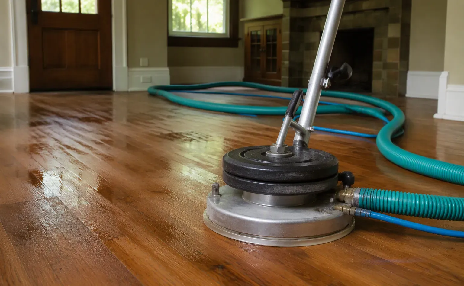 Water extraction and standing water removal in a Greenville home